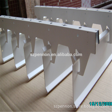 Hanging Pieces Sunshine Cover Ceiling Aluminium Baffle Ceiling